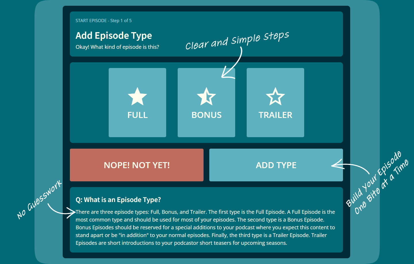 Start Your Episode Design, No Audio Required
